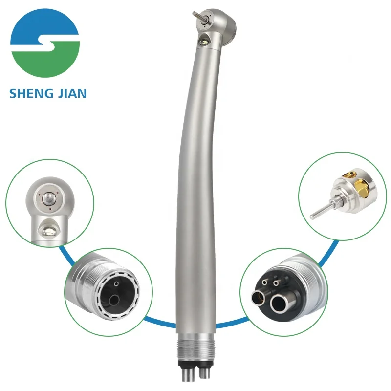 SHENGJIAN New High Speed Handpiece den tal den tal Handpiece 2 4 Holes Increasing Fiber Optic Contra Angle