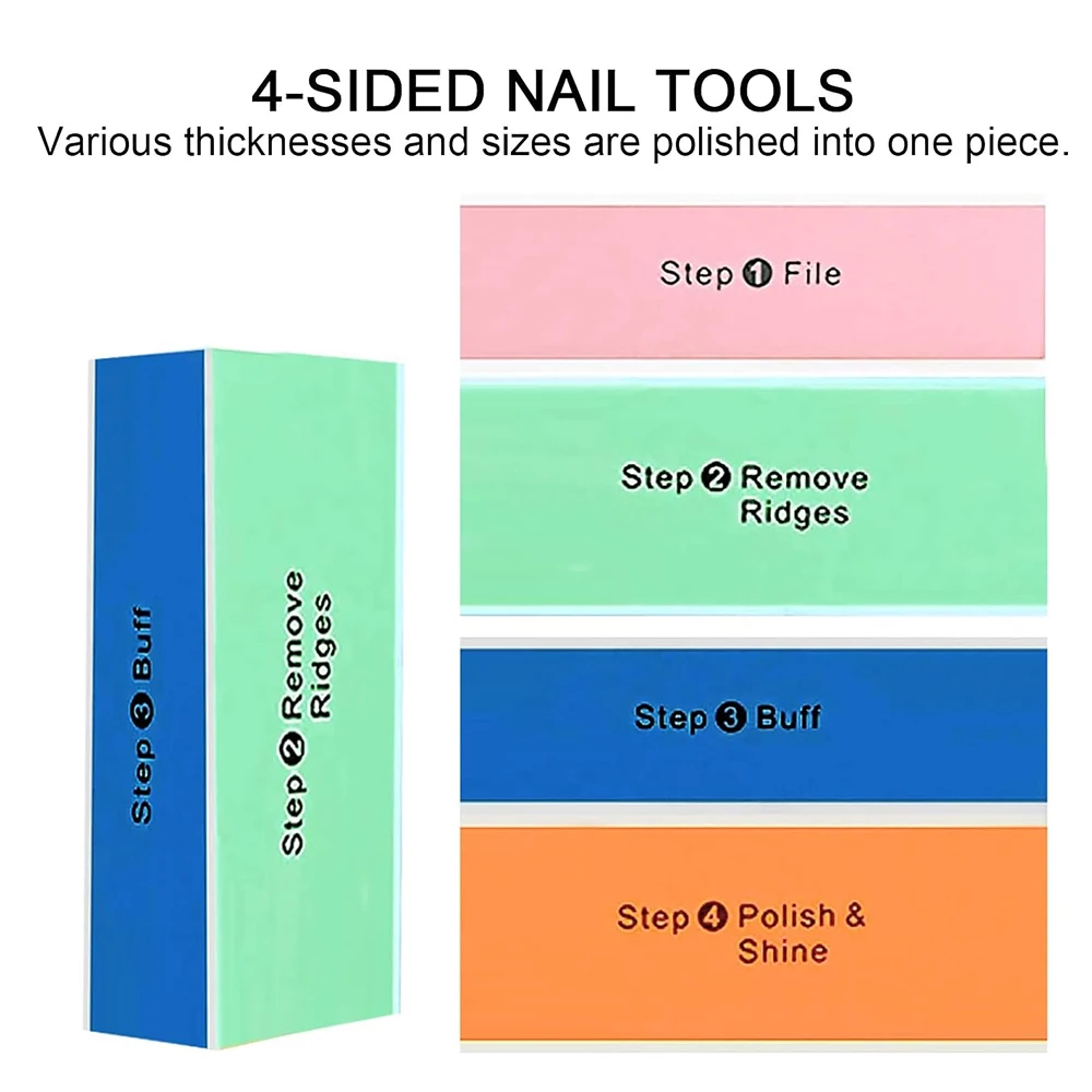 10Pcs Nail Files and Buffer Set Professional Nail Buffer Block for Shaping Polishing Four-sided Manicure Accessories And Tools