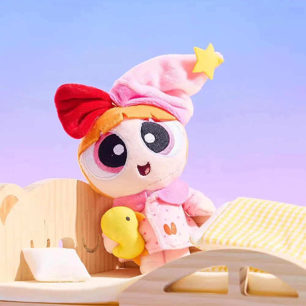 Genuíno anime o powerpuff meninas boneca de pelúcia kawaii dos desenhos animados flor bolhas buttercup pijama série bonecas brinquedos presentes natal