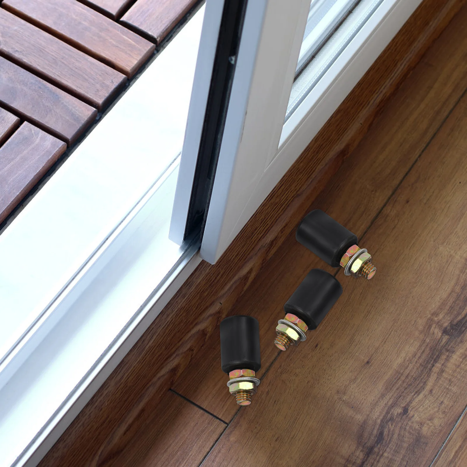 4Pcs Nylon Sliding Gate Wheel Durable Guide Rollers Replacement for Rail Doors Yard Gates Sliding Door Accessories