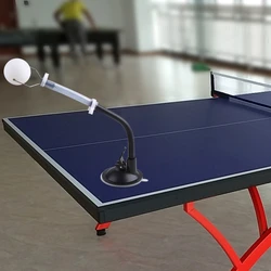 Upgraded Table Tennis Ball Stroking Trainning Machine Suction Type Flexible Table Tennis Trainer Robot Height 15cm