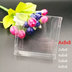 Transparent Storage Boxes for Jewelry Clear PVC Plastic Box Wedding Packaging Christmas Gift Box Toy Small Gift Box 50PCs Ax8x8