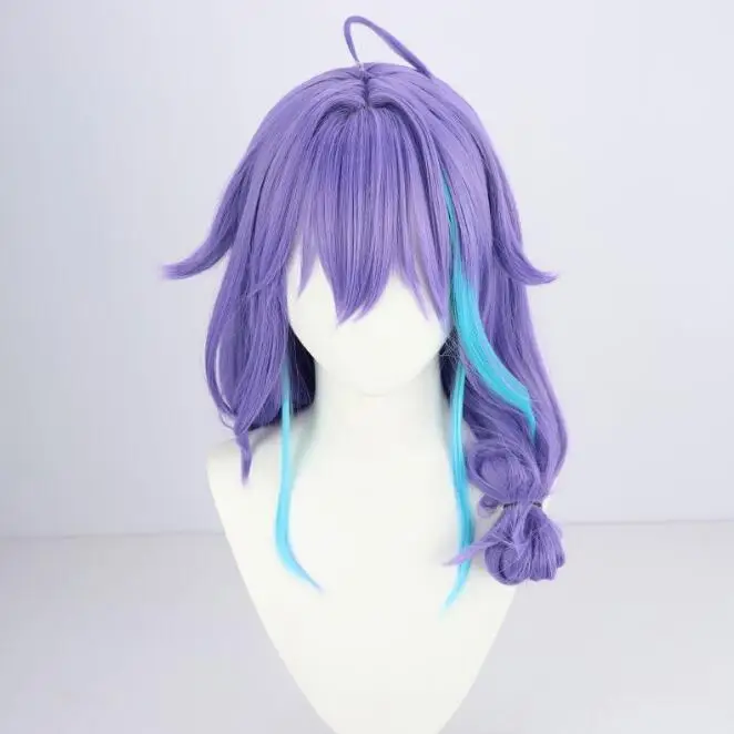 Minase Rio Cosplay Wig Holostars UPROAR!!! Riocchi Purple Blue Long Synthetic Hair Youtuber Hololive Girls Headwear