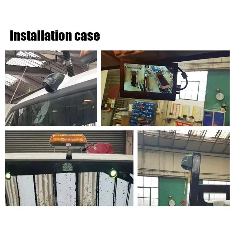 360 Surrounding View 720P 1080P With HD Camera Truck Bus Night Vision Bird View Parking System Design For Heavy-Duty