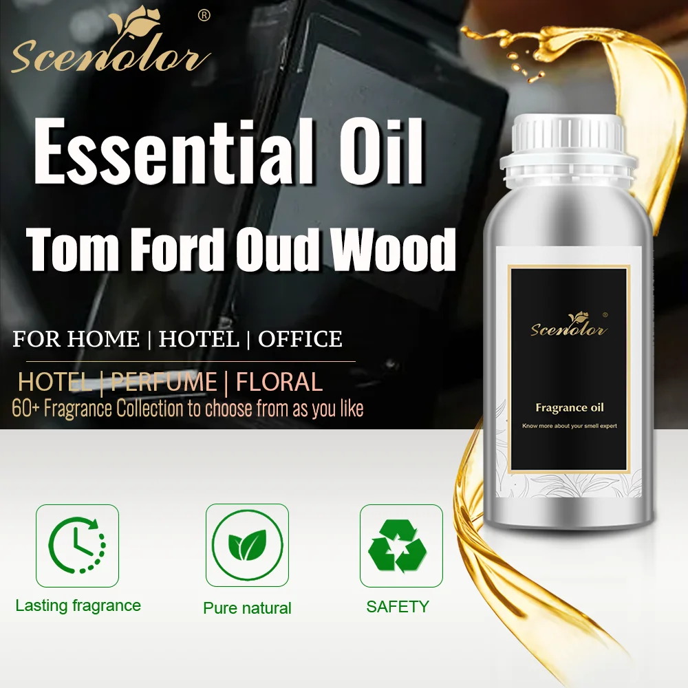 Scenolor 500ML Famous Brand Perfume Oils For Tom Ford Oud Wood Aromatherapy Essential Oil Home Waterless Fragrances Diffusers