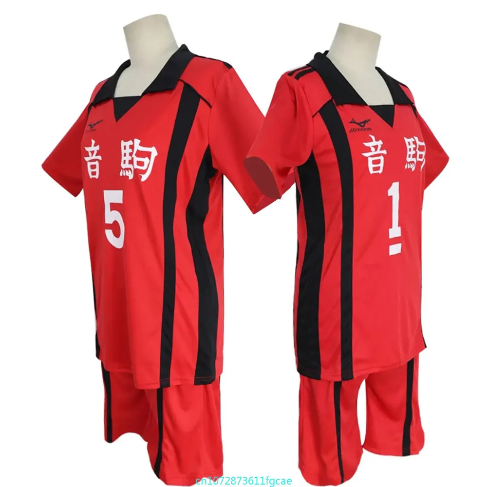 Kostum Cosplay Sekolah Tinggi Anime Haikyuu Karasuno kostum Hinata Shyouyou Nekoma leher bola voli sekolah menengah swea Set hadiah bantalan lutut