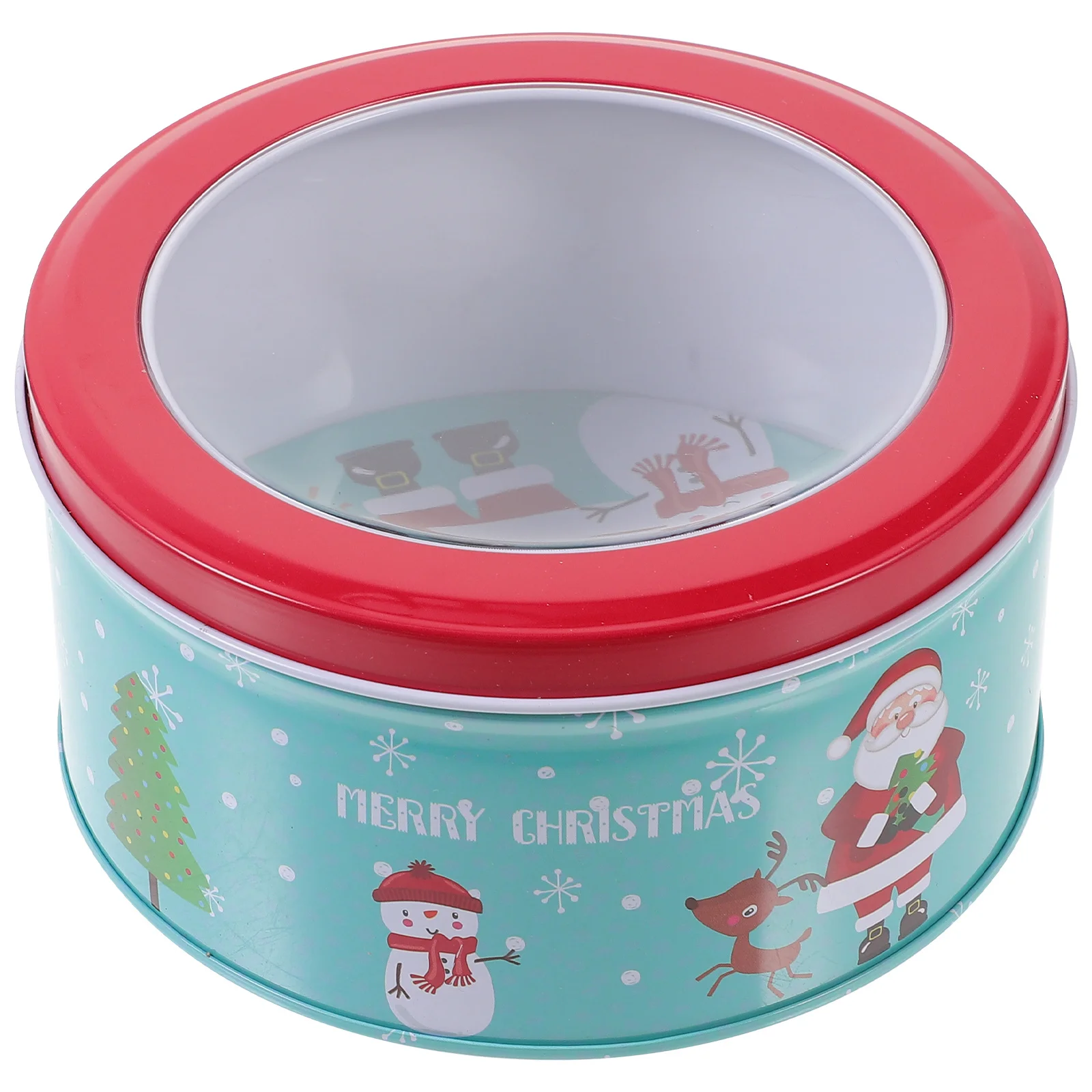 

Christmas Tinplate Cookie Box Small Candy Container Biscuit Treat Storage Case Xmas Party Gift Packaging Christmas Cookie Tin
