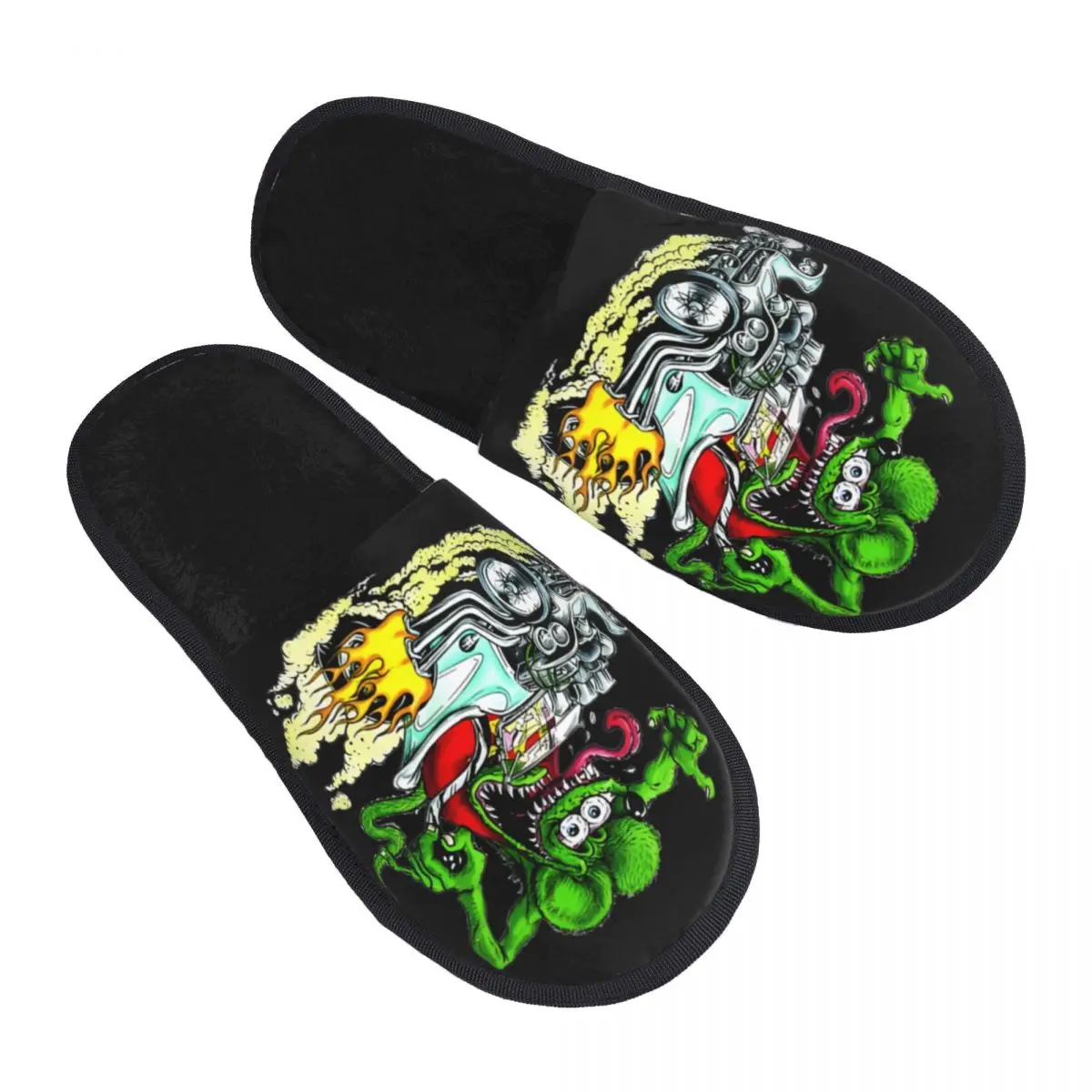 

Rat Fink House Slippers Women Comfy Memory Foam Animation Anime Cartoon Slip On Spa Slipper Shoes