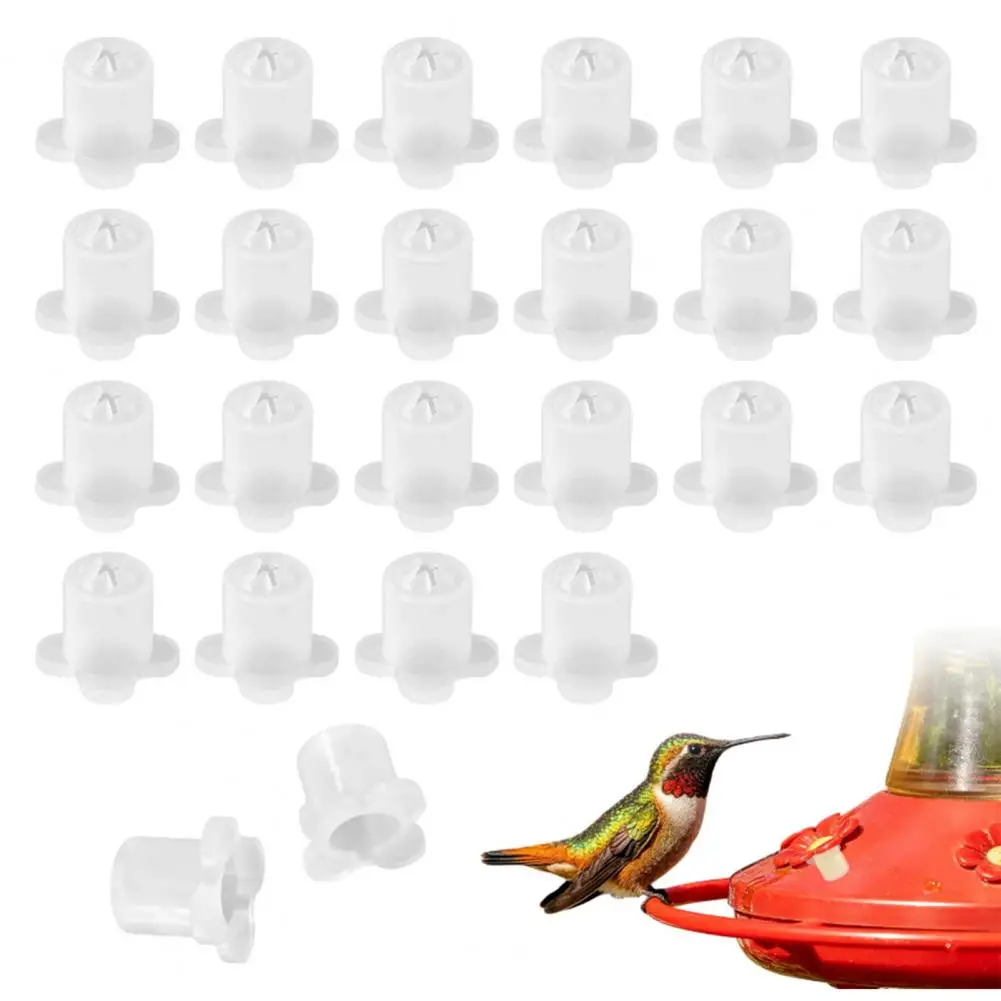 Outdoor Hummingbird Feeder Shield 24/48pcs Bee Guards for Hummingbird Feeders Nectar Guard Tips Flower Port Replacement Parts