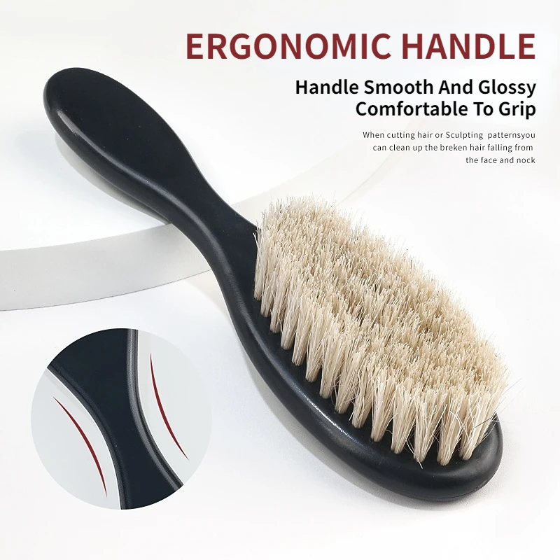 1pc Professional Barber Fade Brush for Men Cleaning and Dusting Brush for Beard and Hair Perfect for Grooming and Styling Tools view 3