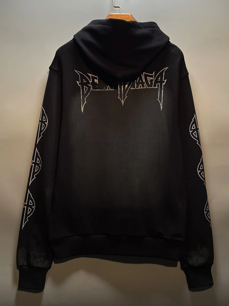 هودي فضفاض للرجال بتصميم عصري لخريف وشتاء، سترة رياضية بتصميم برج إيفل، ملابس شبابية كاجوال شعبية