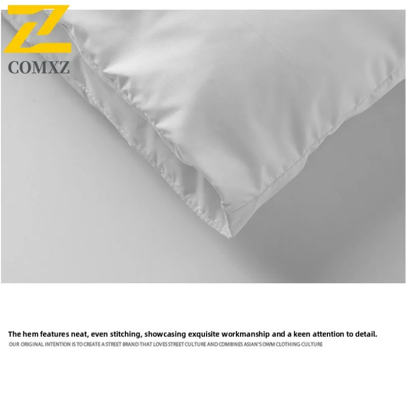 COMXZ Puffer Jacket Casual Solid Color Stand Collar Cold Protection Parker Coat Men Loose Hiking Windproof Winter Garment 2025