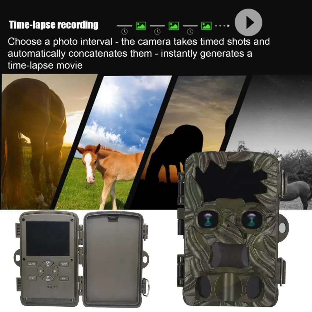 Hunting Trail Camera HD-compatible Pixel Delicate Image Clear Sensitive Wide Angle Waterproof Wilress Infrared Wildlife Camera