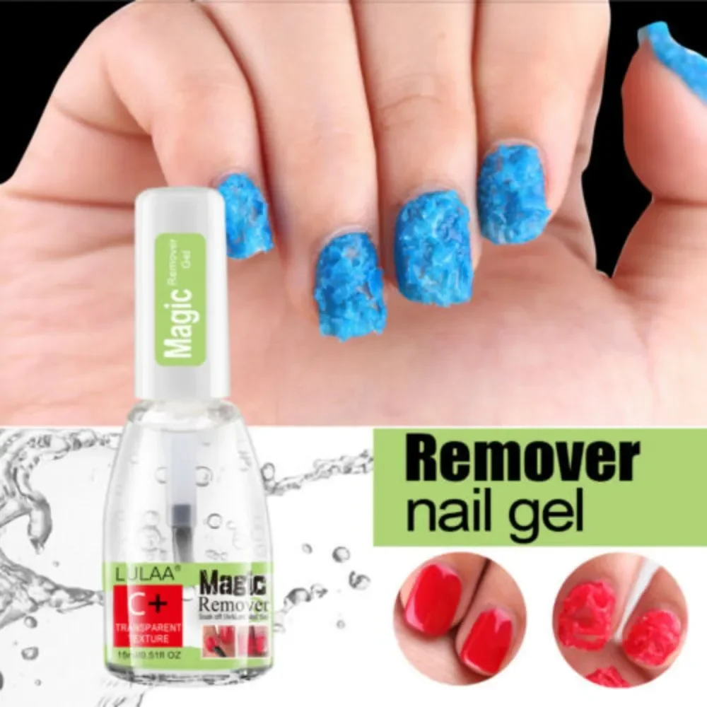 1 Bottle Nail Remover Gel 15ml Fast Remover Magic Refill Package Nail Gel Polish Manicure Layer Nail Art Removal Semi-permanet