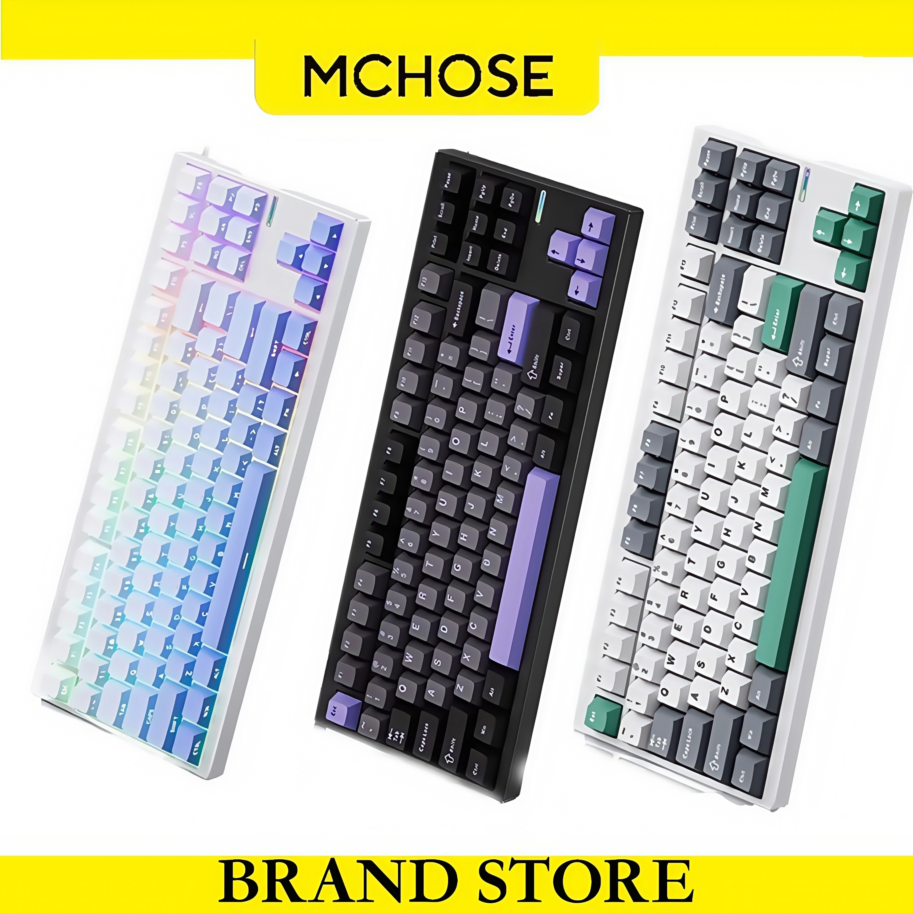 

MCHOSE GX87 V2 Mechanical Keyboard 87Keys 80% Layout 220 Mesh CNC Aluminum Shell Customized Hifi Switch Quick Realease Structure