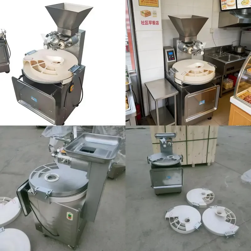 Stainless Steel Automatic Dough Splitting and Rounding Machine for Commercial Steaming Cake Production 50/60HZ