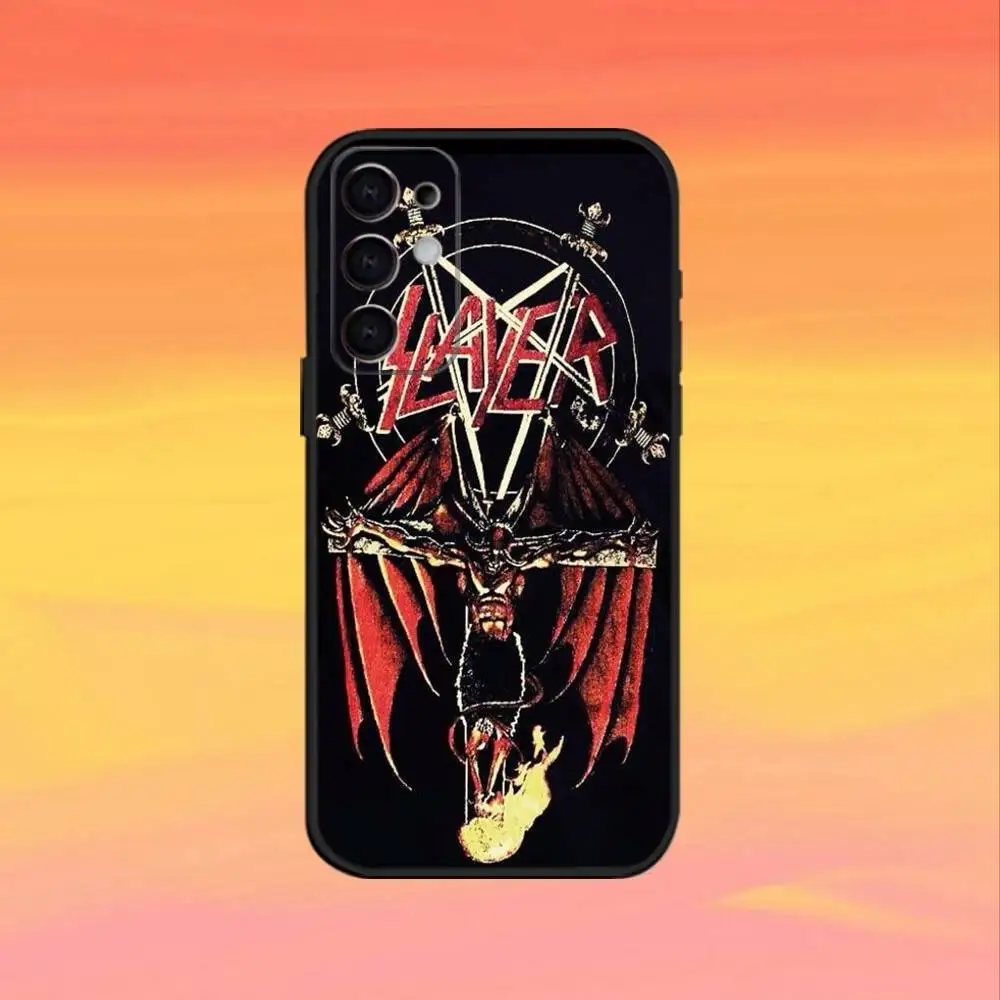 메탈 밴드 D-데스 폰 케이스 삼성 S25, S24, S23, S22, S21, S20, 울트라, 플러스, FE용, 소프트 실리콘 블랙 커버