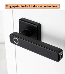 Fingerprint lock griff innen holztür einzigen zunge 60-70mm einstellbare latch