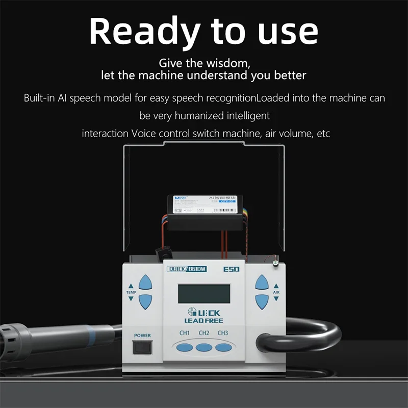 MaAnt AI Intelligent Module Suit for Most Hot Air Station Tool GTP-01 GTP-02 Temperature Wind Speed Full Voice Control Module