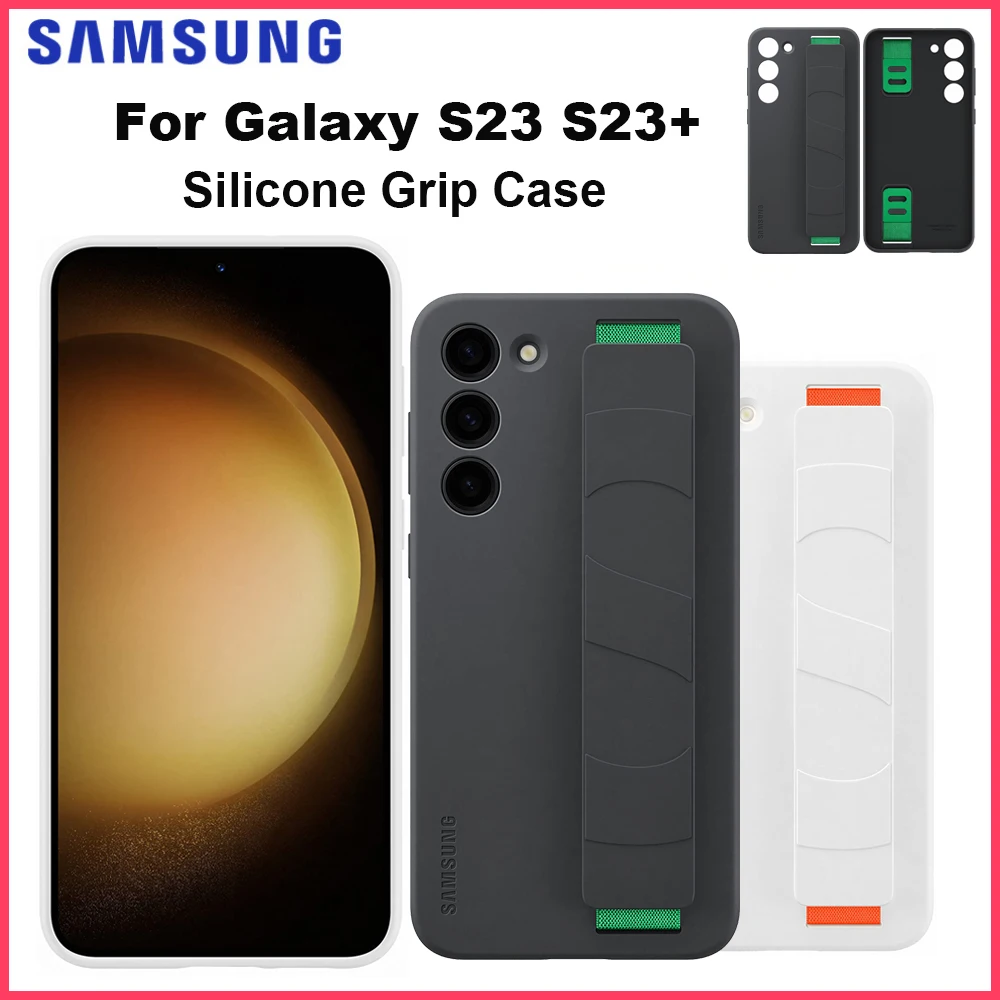 

Original Silicone Grip Cover Protection Case For Samsung Galaxy S23 Plus S23+ S23 5G Grip Silicone Shockproof Cover