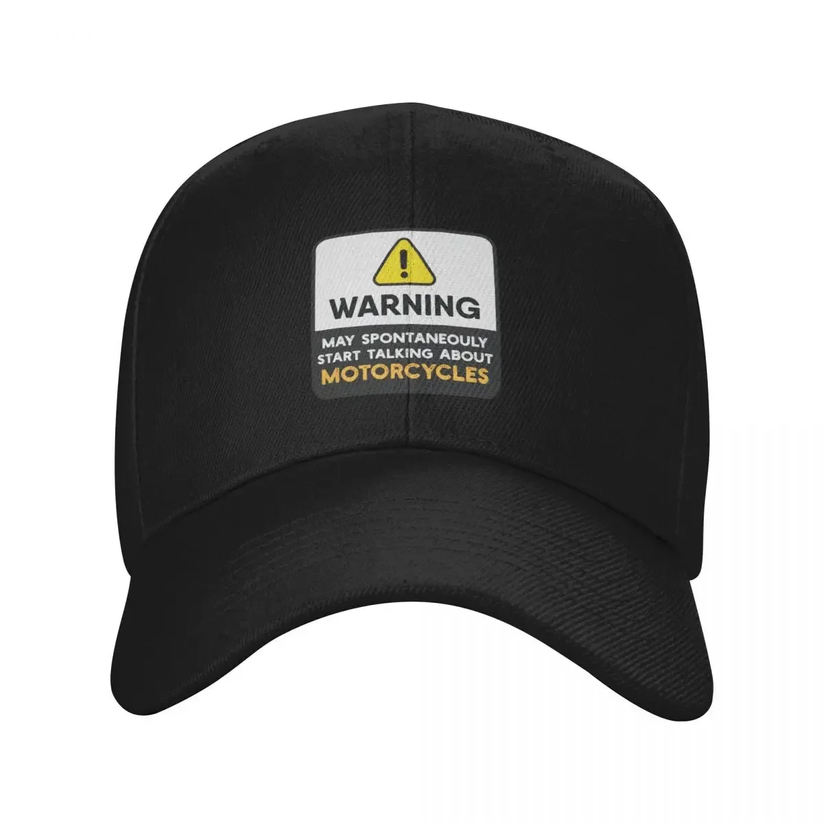 Warning I May Spontaneously Start Talking About Motorcycles Baseball Cap men's big size hat Gentleman Hat Men's Caps Women's