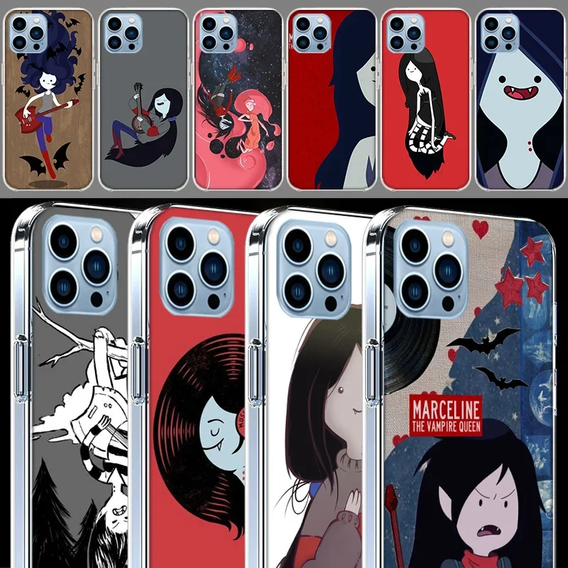 Adventure Time Marceline Clear For Apple iPhone 16 15 Pro Max Cover 14 Plus 13 12 Mini 11 Pro XR XS Max Phone Case Silicone TPU