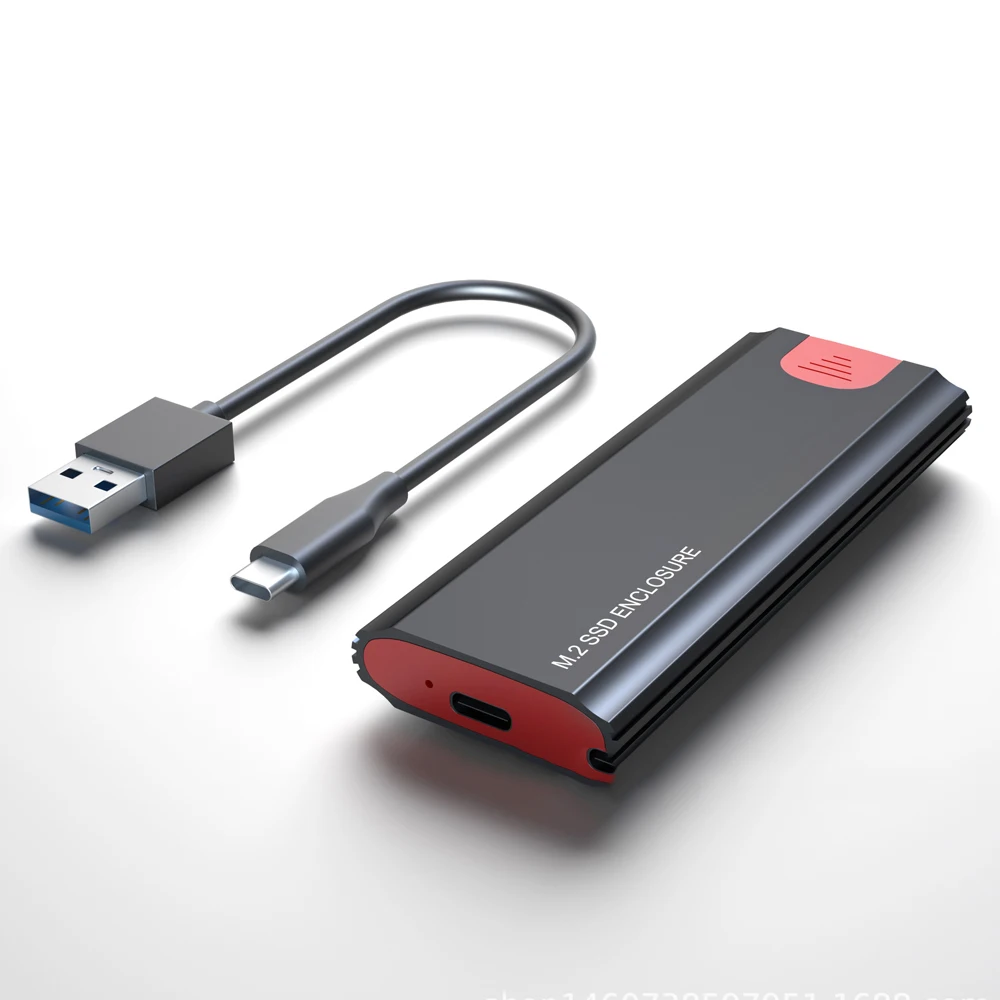M2 SSD-behuizing M.2 NVMe SATA SSD-behuizingsadapter 10 Gbps USB 3.2 Gen2 USB C externe behuizing Ondersteunt M en B en B&M-sleutels