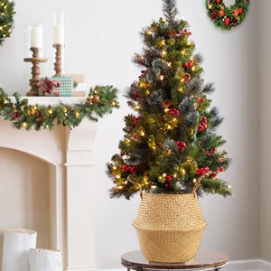 Aufbewahrung Körbe Wicker Vime Rattan Hängende Blumengefäß Seagra faltbare Wäscherei Wäscherei Clths Gartenkörbe Körbe Körbe Korbendekoration Haus 6 Hauptverkaufs -Spartkorb - №6