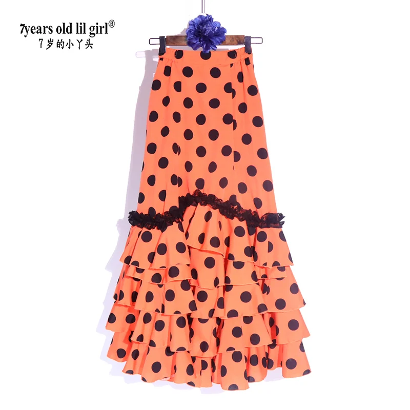 Spanish Flamenco Costume Performor Dress Women Girl Gyspy Ballroom  1estival Performance Dance Wear multiple colors DTT95