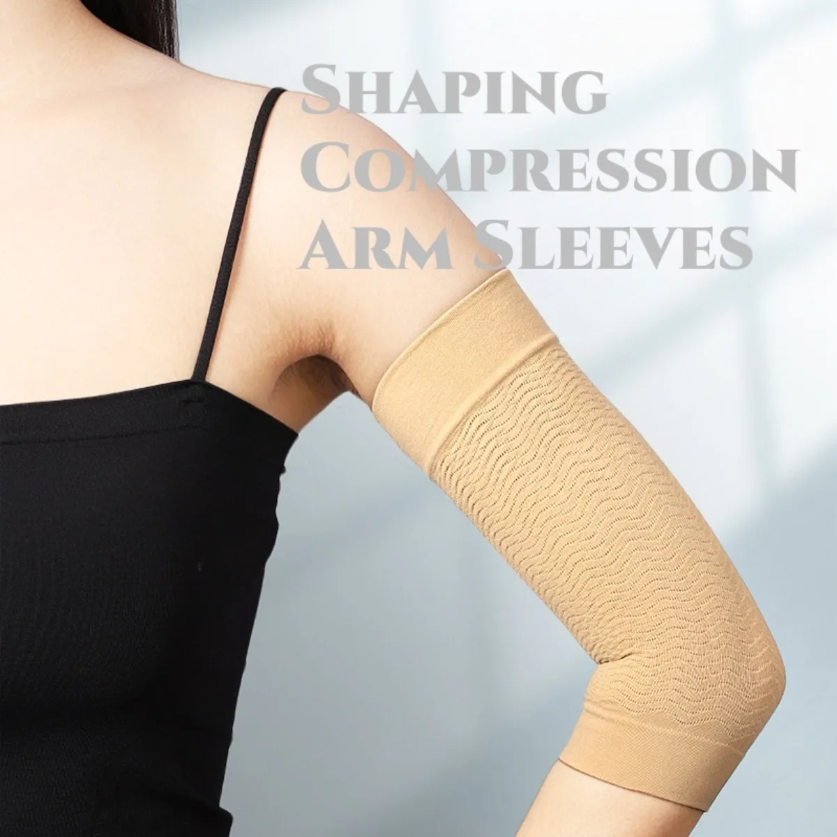 

1PC Elastic Compression Arm Sleeves for Yoga Fitness Hand Arm Shaping Toning Weight Loss Support Massage Sports Recovery Women