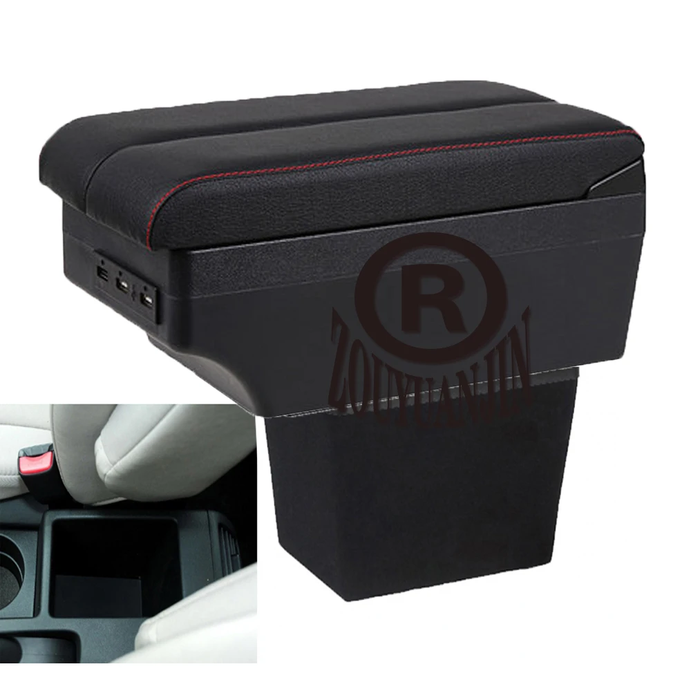 

For Mazda M5 Armrest Box Central Content Interior Elbow Arm Rest Storage Car-styling Accessories Part with USB Cup Holder