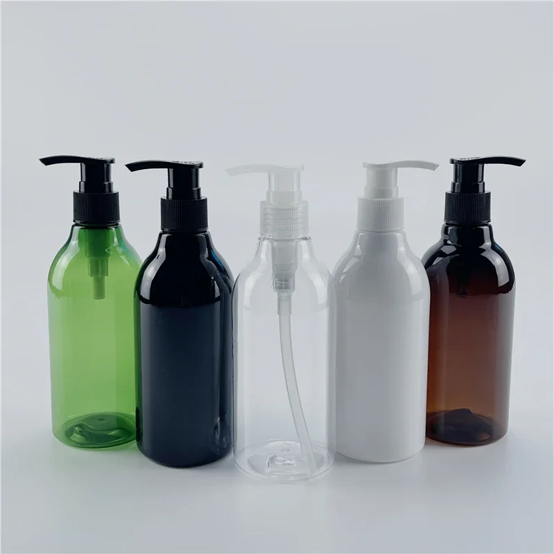 

White Black 300ml X 20 Empty Lotion Pump Plastic Bottles Personal Care Cosmetics Shampoo Bottle Liquid Soap Packaging Containers