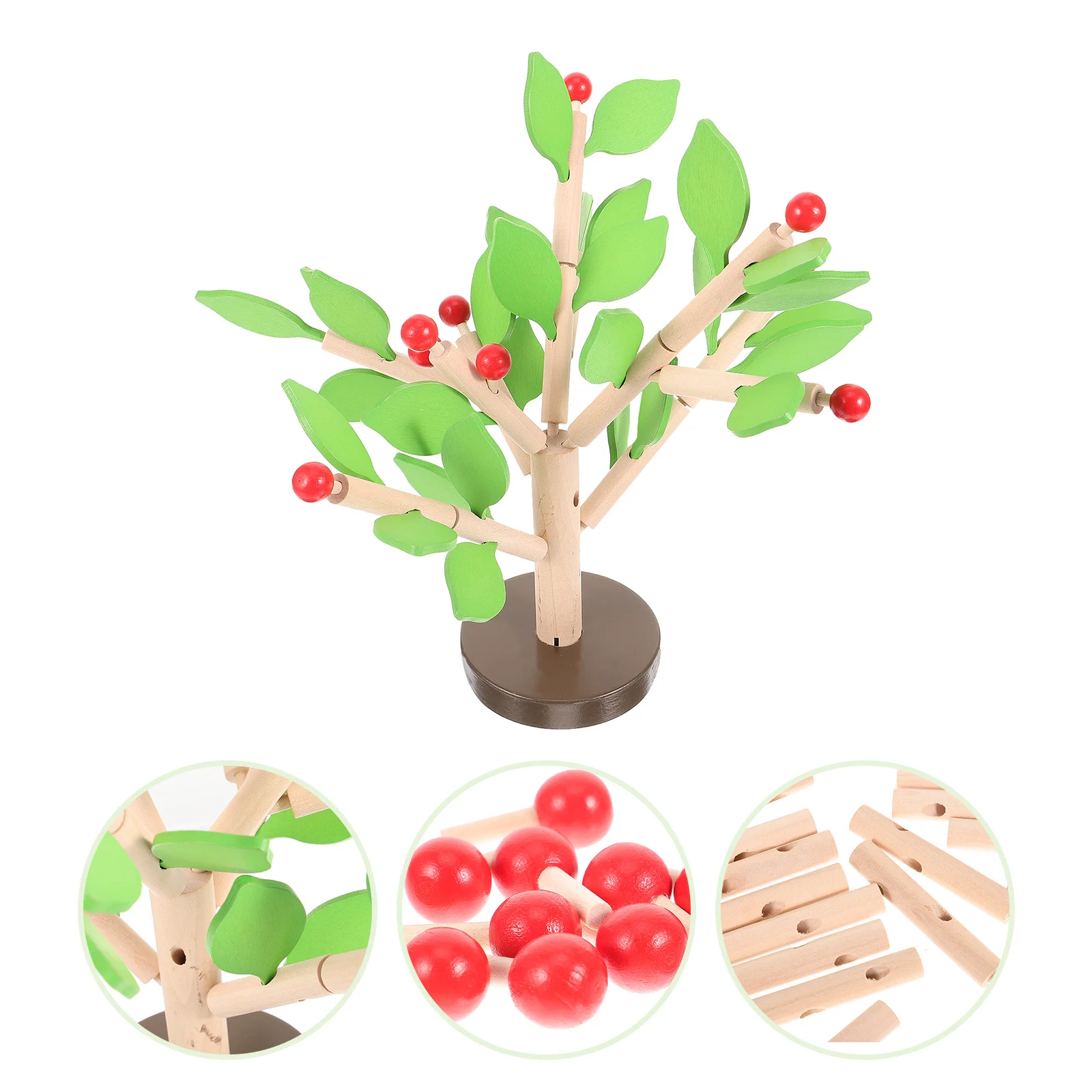 1 مجموعة 1 مجموعة أوراق شجرة خشبية كتلة لتقوم بها بنفسك بناء ثلاثي الأبعاد لعبة تعليمية للتنسيق بين اليد والعين