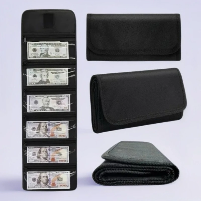 Hot-selling Large-capacity RFID Anti-theft Travel Wallet 6 Folding Fashion Change Bag, Bank Card Unisex Ultra-lightweight