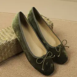 Women's Shoes Round Toe Soft Bottom Loafers Women Comfortable Flats Casual Boat Shoes Bowtie ballerinas shoes Woman