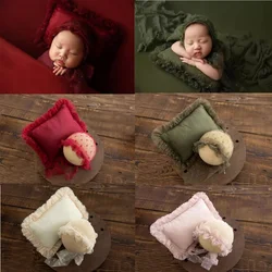 Baby Hat Newborn Photography Props Lace Hat Pillow Baby Girl Headwear Photography Accessories