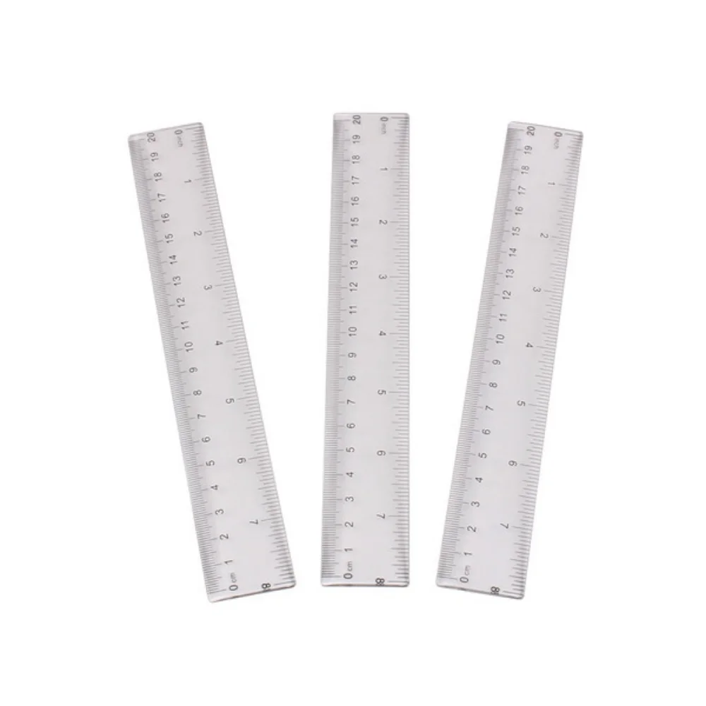 STONEGO Transparent Straight Ruler Plastic Drawing Rulers for Student School Office Stonego Supplies Stationery