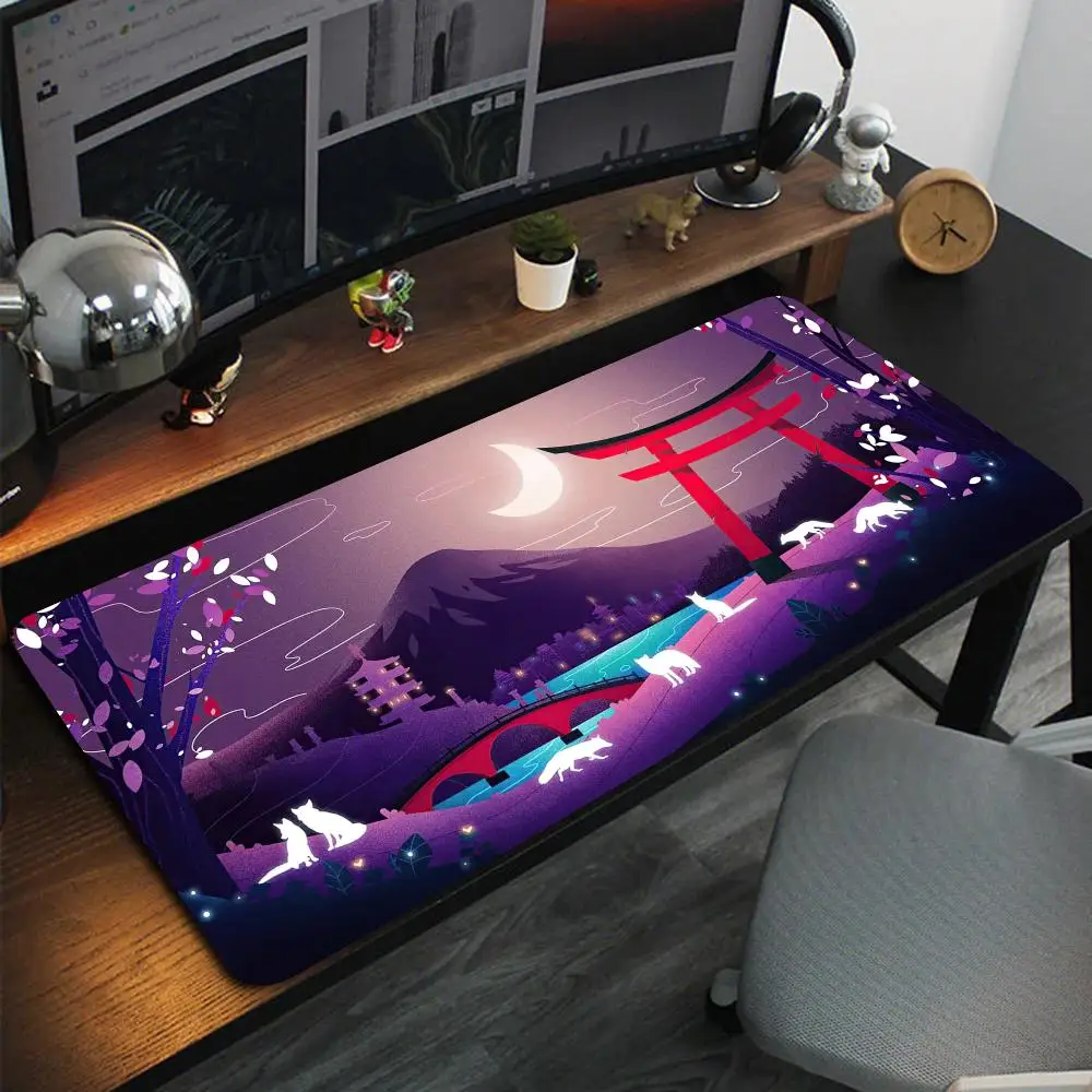 XXL Japanisches Gaming-Mauspad, Neues XXL-Mauspad, Tastaturmatte, Gamer-Soft-Office-Teppich, Tischunterlage, Langes Desktop-Mauspad – Detail 4