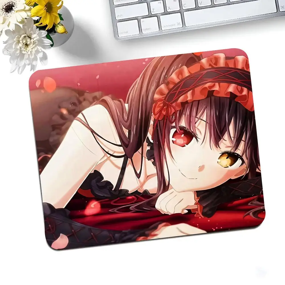 Anime D-Date A Live Tokisaki Kurumi Mouse Pad Ultrafine Surface Gaming Accessories Keyboard Pads Gamer Mouse Mat Rubber Desk Mat