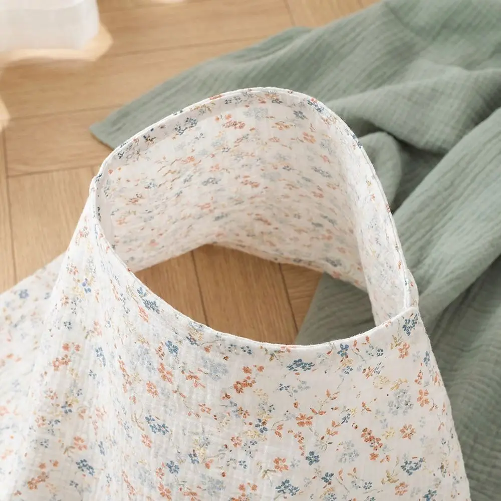 Cotton Breastfeeding Nursing Cover Breathable Adjustable Breast Feeding Blanket Arch Neckline Multi-purpose Use