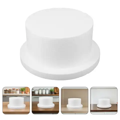 Bolo Falso de Espuma Realista Redondo para Decoração, Prática, Casamento, Aniversário, Padaria, Exibição e Fotografia