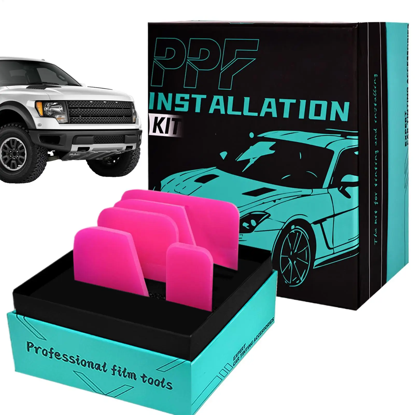 

Window Tint Tools Car Wrap Installation Scraper 5 Pieces Car Wrapping Detailing Scraper for Showcase Retail Display Shower