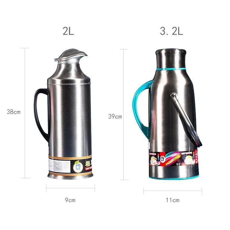 Traditional Old Style Stainless Steel  Five Eight Pound Iron Skin Thermal Bottle Water Heater Constant Temperature Red