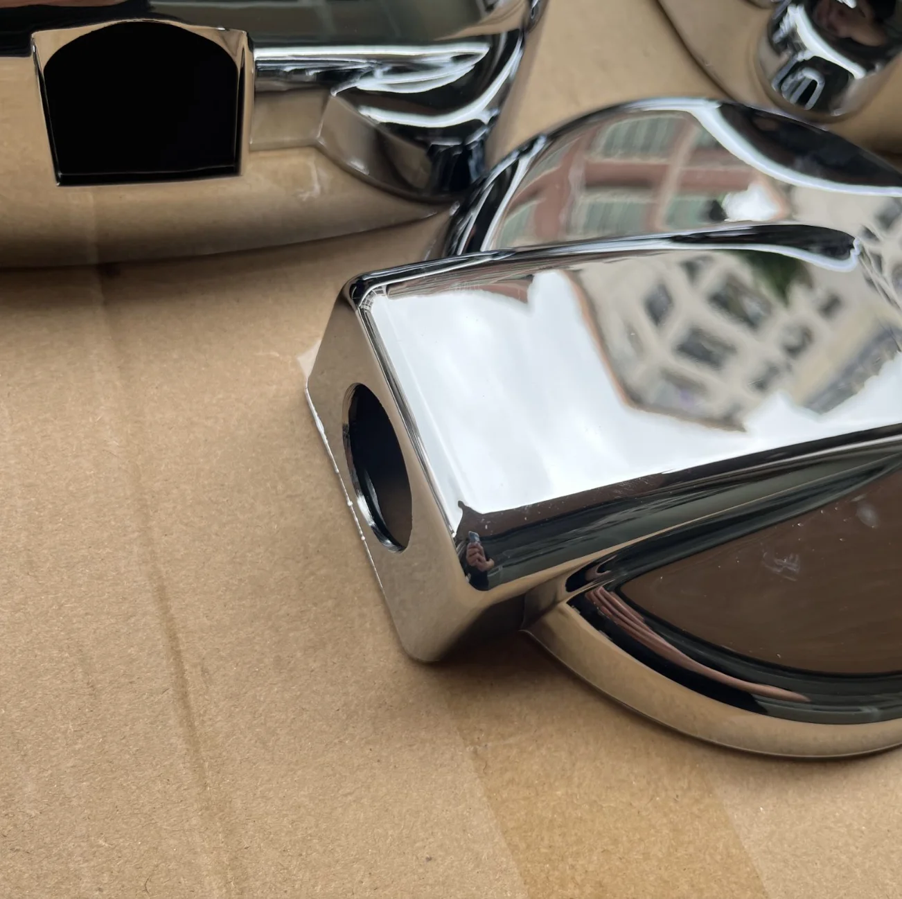 HIGH QUALITY ELECTROPLATED CHROME REAR VIEW MIRROR COVER FOR ISUZU 600P ELF BODY PARTS