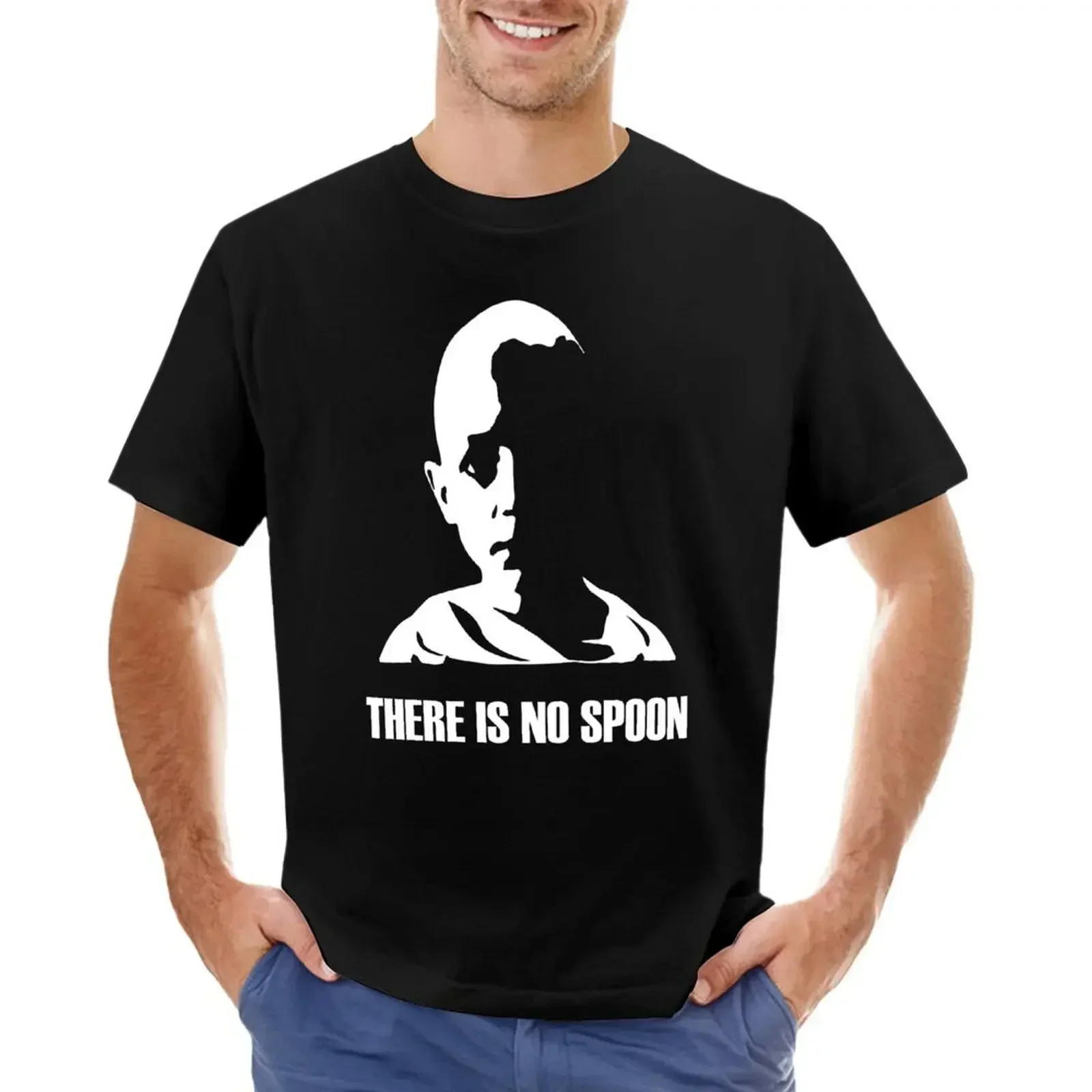 There is no spoon, matrix qoute, escape matrix T-Shirt anime tshirt summer tops oversized t shirts for men