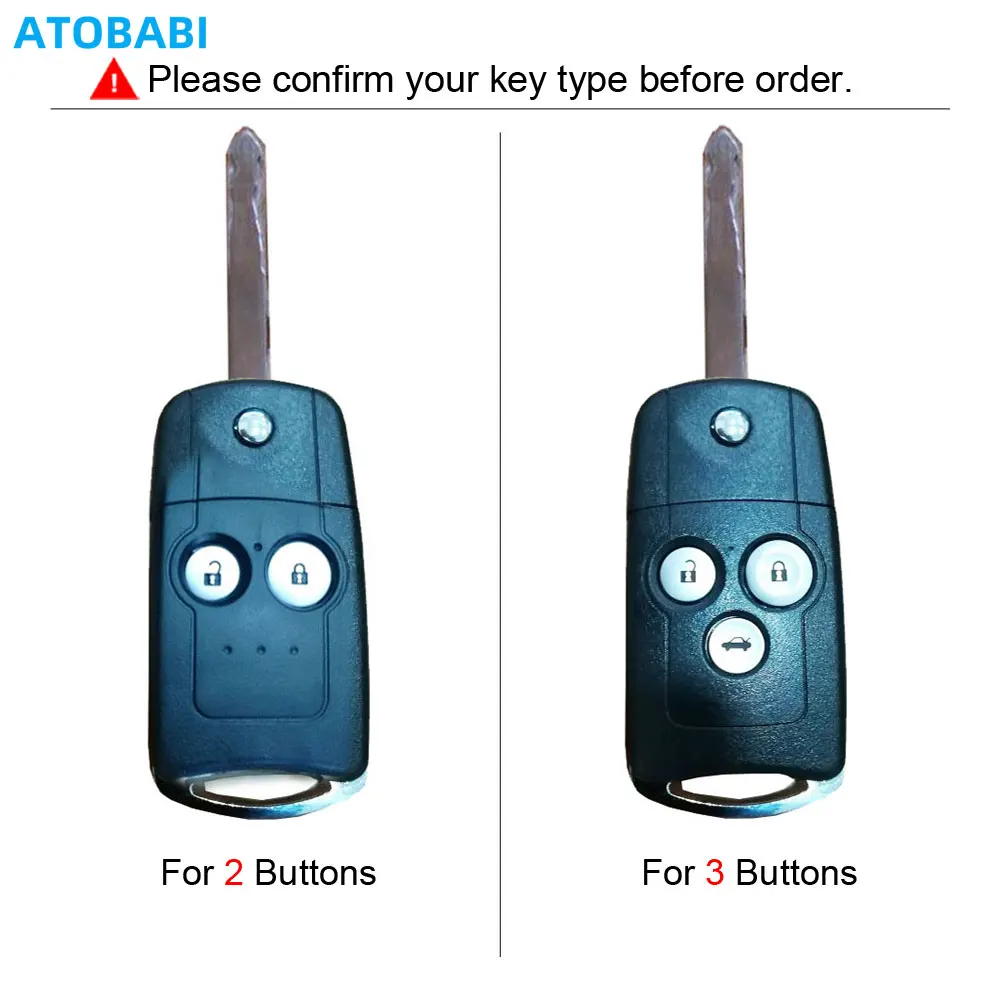 Leder Auto Schlüssel Fall Keychain Für Honda CR-V Civic Jazz CR-Z Accord Acura TL TSX MDX RDX Flip Fernbedienung fob Schutz Abdeckung – Detail 1
