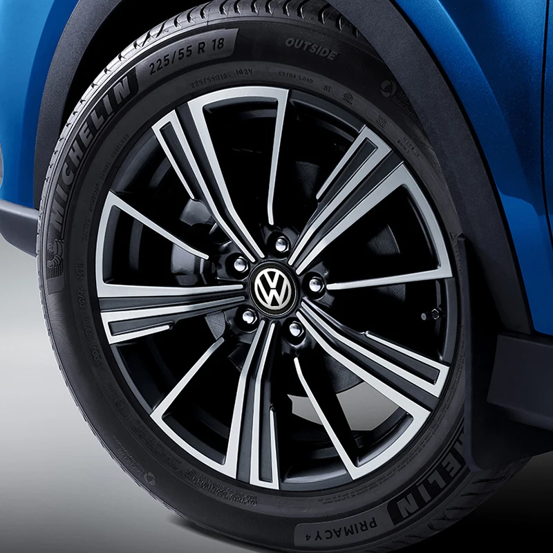 4 قطعة سيارة التصميم محور عجلات مركز قبعات ملصقات حافة شارة غطاء فولكس فاجن GTI بولو جولف باسات تيجوان أرتيون العلبة جيتا