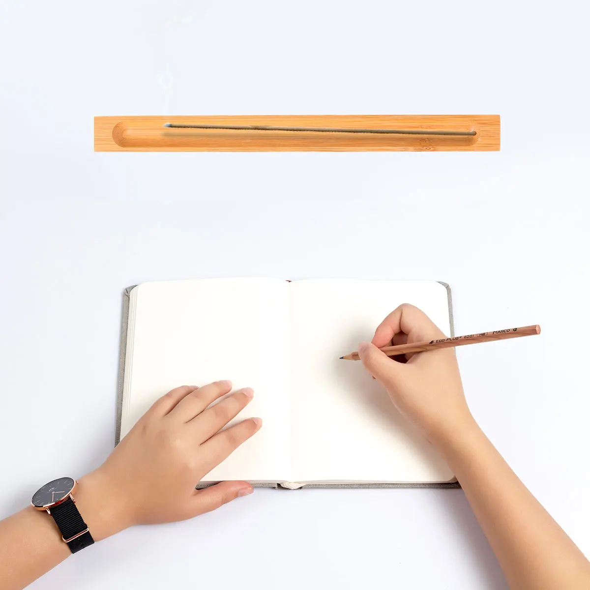 

2Pcs Bamboo Incense Holder Ash Catcher Wooden Stick Burner Home Office Decor Incense Stick Holders Wooden Aroma Therapy Burner