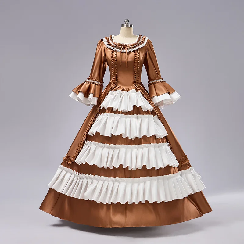 ฤดูใบไม้ผลิและฤดูร้อน Premium Court Vintage ชุดยาวปาร์ตี้น้ําชายามบ่ายชุด Vestidos De Mujer Elegantes Para Fiesta