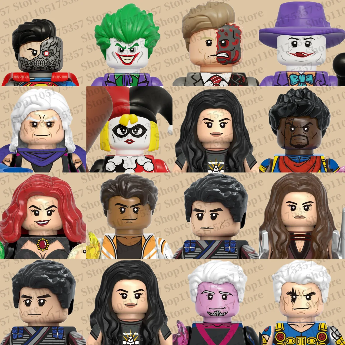 Children's humanoid dolls Disney classic character building blocks mini DIY brick block toys educational games party gifts